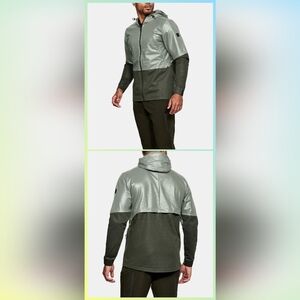 Under Armour UA Coldgear Hybrid Full Zip Windbreaker Hoodie Men's Large Jacket